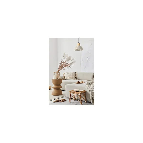 Suspension en céramique E27 40W Ø18,5cm blanc crème Seynave, Nogobo