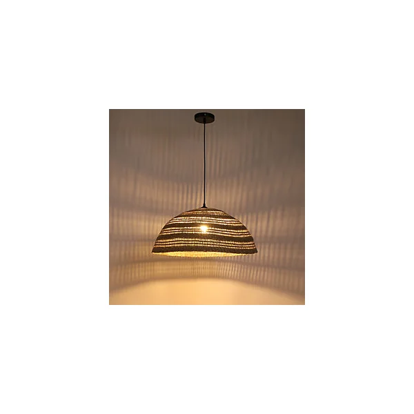 Suspension en jacinthe d'eau E27 40W Ø58cm beige Lussiol, Paula
