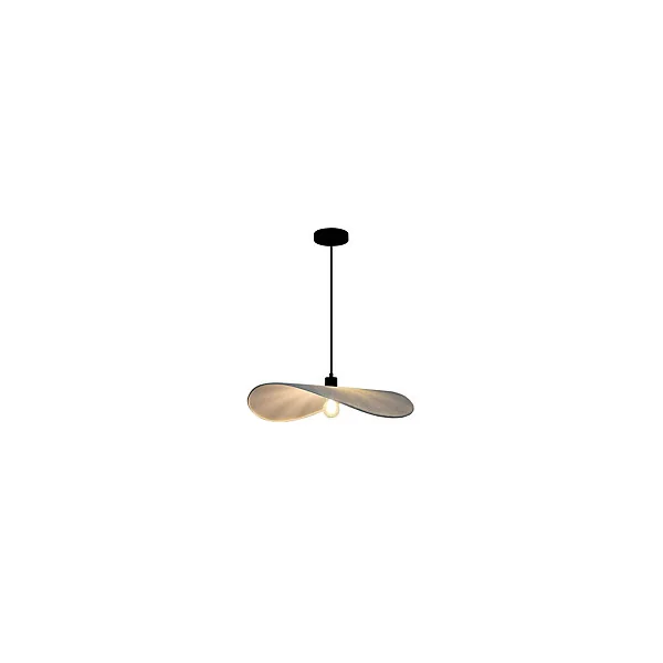 Suspension en lin E27 40W beige Ø60cm Wave Seynave