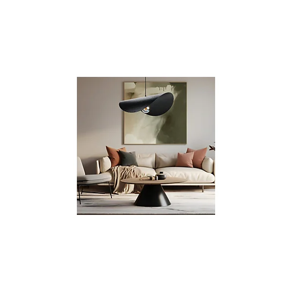 Suspension en métal E27 40W noir Ø60cm Seynave, Jodha