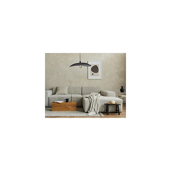 Suspension en métal grillage noir E27 40W Ø50 cm, Seynave Joaquim
