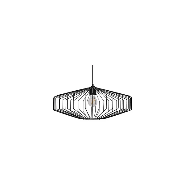 Suspension en métal noir E27 25W Ø48cm GoodHome Ouzel