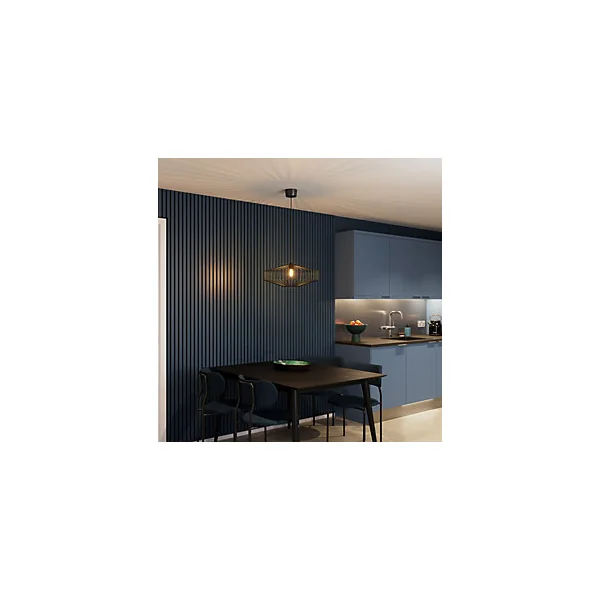 Suspension en métal noir E27 25W Ø48cm GoodHome Ouzel