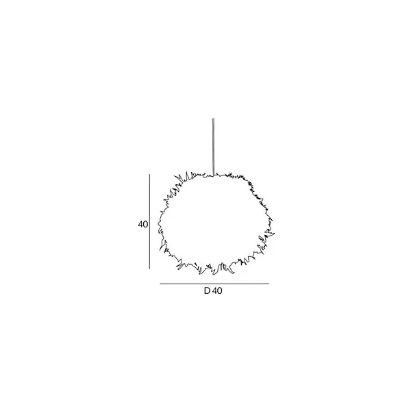 Suspension en plumes E27 15W blanc Ø40cm Corep, Kokot