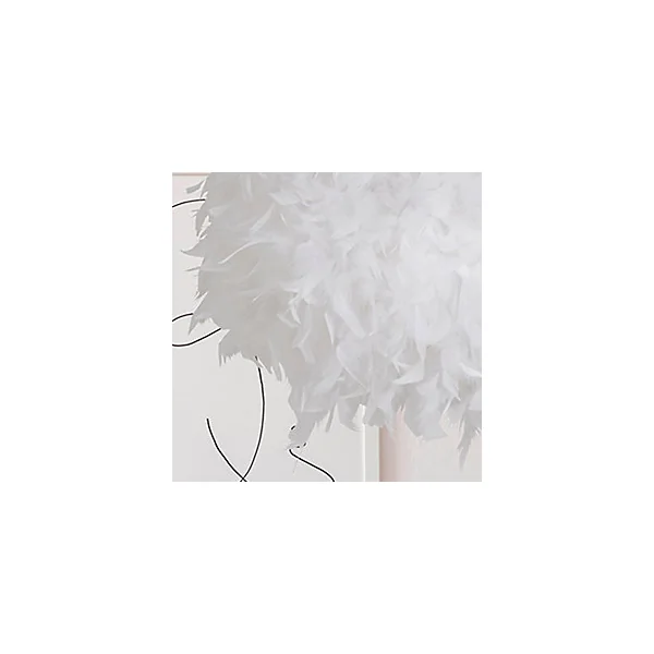 Suspension en plumes E27 15W blanc Ø40cm Corep, Kokot