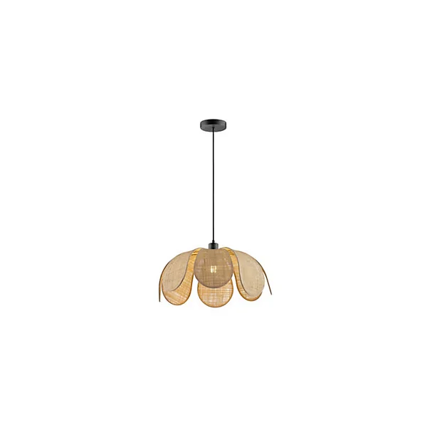 Suspension en raphia E27 20W beige Ø50cm Brilliant, Moana