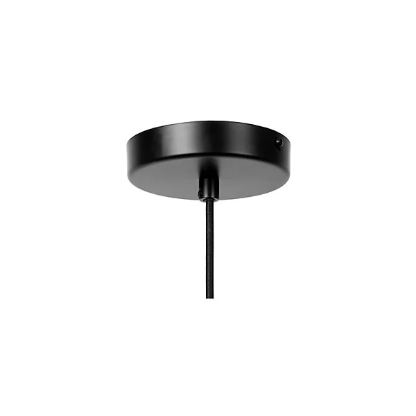 Suspension en verre 3 lampes E27 120W noir et ambre L.70 x l.18 x H.150 cm Lucide Ilona