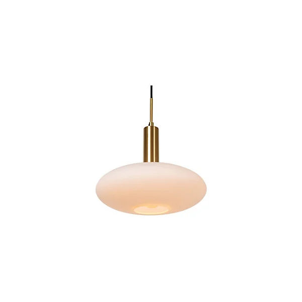 Suspension en verre 3 lampes E27 180 W or mat L.126 x l.30 x H.169 cm Lucide Singala