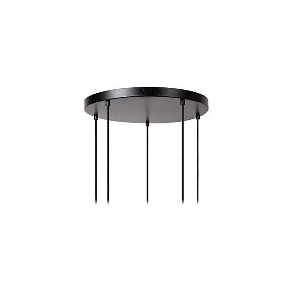 Suspension en verre 5 lampes ambré Ø65cm E27 40W Lucide, Ilona