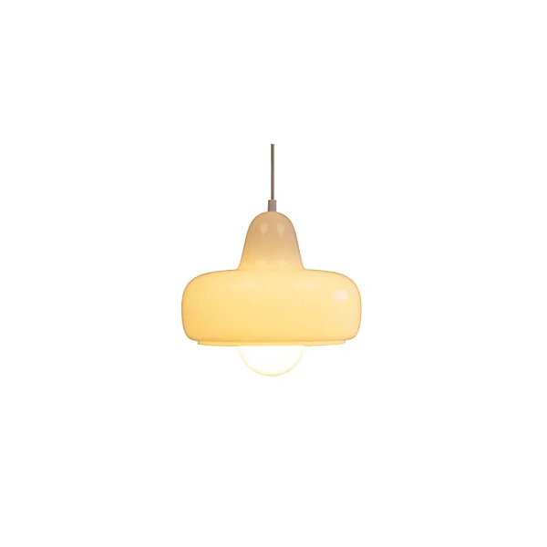 Suspension en verre et métal blanc Ø26 cm E27 25 W Jumell Boli