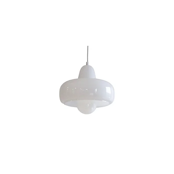 Suspension en verre et métal blanc Ø26 cm E27 25 W Jumell Boli