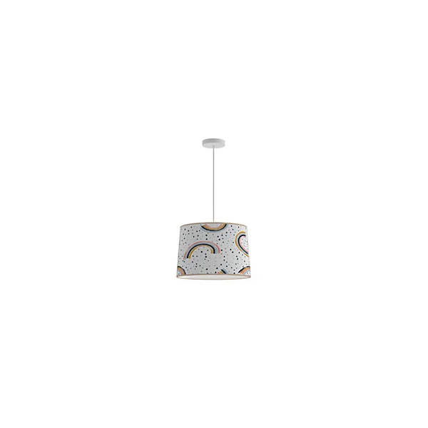 Suspension enfant tissu arc-en-ciel E27 40W multicouleurs Ø28cm Seynave
