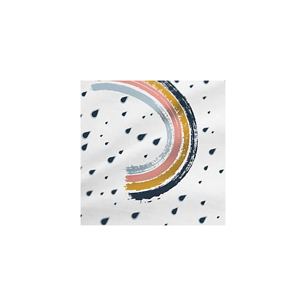 Suspension enfant tissu arc-en-ciel E27 40W multicouleurs Ø28cm Seynave