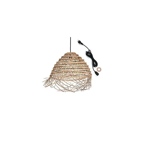 suspension extérieure E27 beige Filipa Lumisky l.64 x h. 38 x p.64 x ø 64 cm