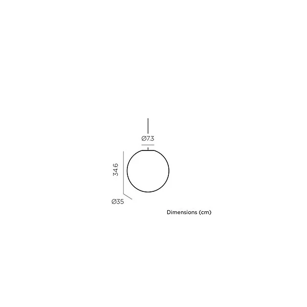 Suspension extérieure Pianeta 450lm 25W IP44 blanc Newgarden H.35cm