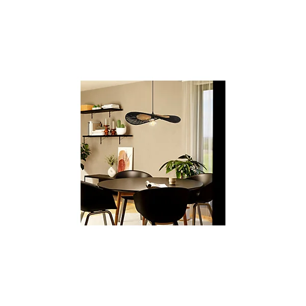 Suspension fibre noir E27 42W Ø60cm Eglo, Bogarra
