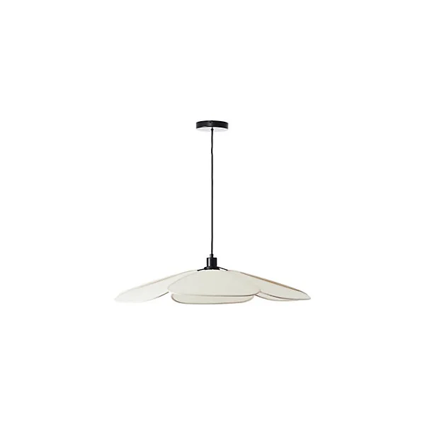 Suspension fleur Capucine lin beige IP20 E27 20W Ø80 x H.120cm Brilliant