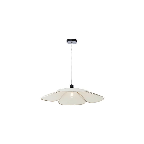 Suspension fleur Capucine lin beige IP20 E27 20W Ø80 x H.120cm Brilliant