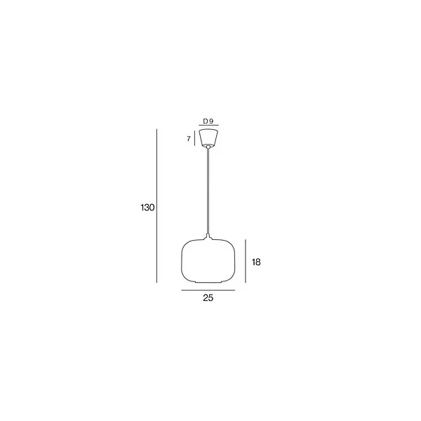 Suspension Gemma verre strié vert bistrot E27 60W IP20 H.19,5 x Ø25 cm Corep