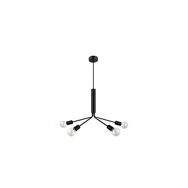 Suspension Ghlin E27 Ø64cm IP20 Noir