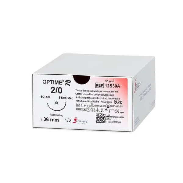 Suture Peters OPTIME R référence 12S30AL (La boîte de 36)