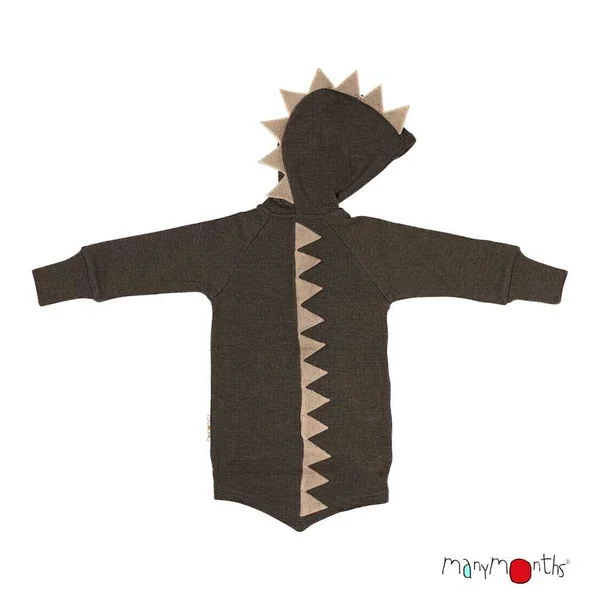 Sweat Dinos ManyMonths - Sweat à capuche en laine mérinos