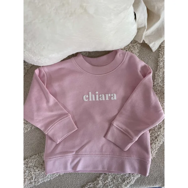 Sweat Personnalisé Bébé Rose – Cadeau Doux et Unique