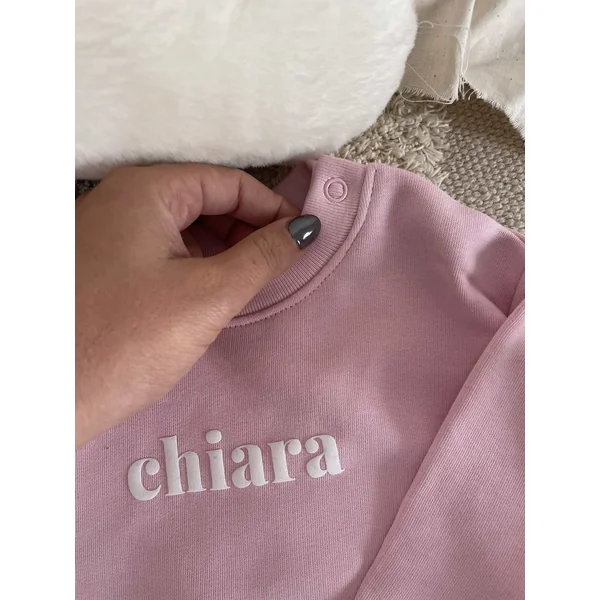 Sweat Personnalisé Bébé Rose – Cadeau Doux et Unique
