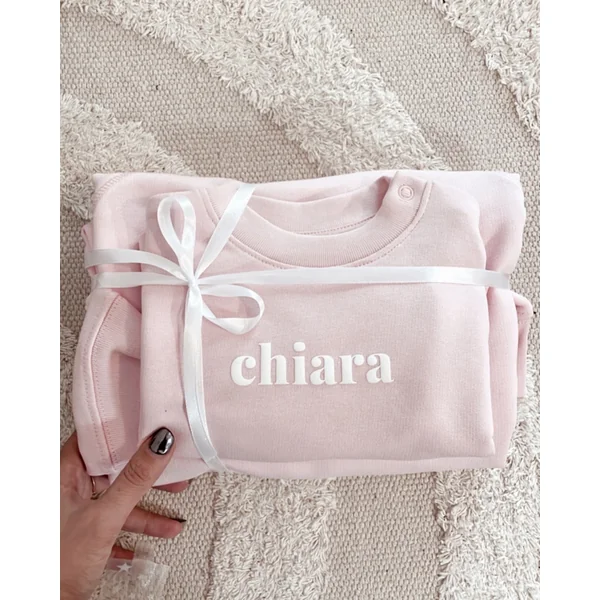 Sweat Personnalisé Bébé Rose – Cadeau Doux et Unique