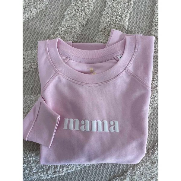 Sweat rose personnalisé "Mama" – Confort et style pour maman