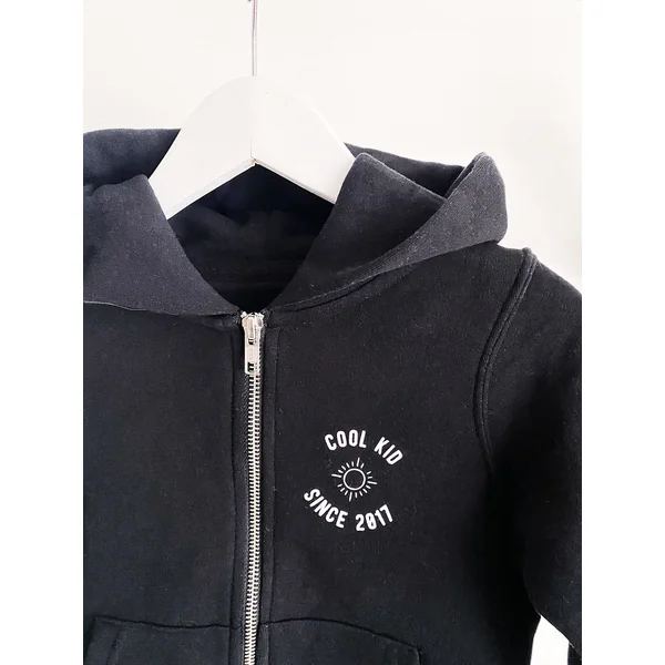 sweat zippé à capuche enfant avec prénom