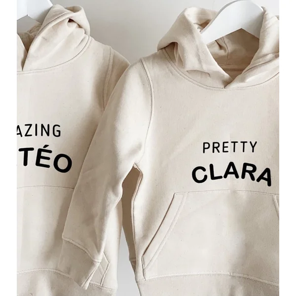 Sweat à capuche personnalisé naturel