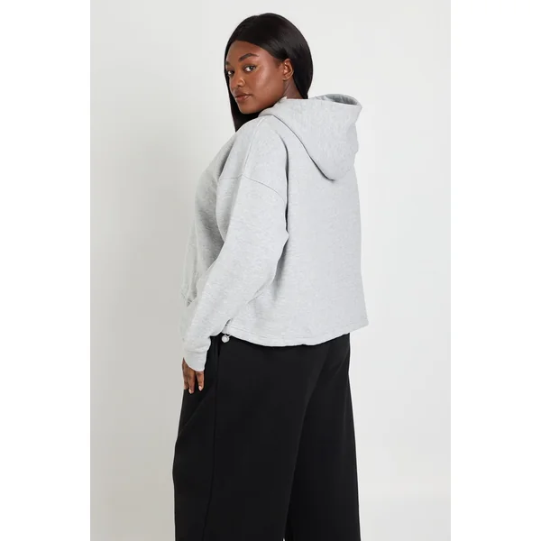 Sweat À Casynthétiqueche Grande Taille Col Cheminée Zippé Avec Cordons De Serrage