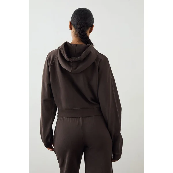 Sweat à Casynthétiqueche Zippé Boxy DSGN Studio Premium Poids Lourd Délavé