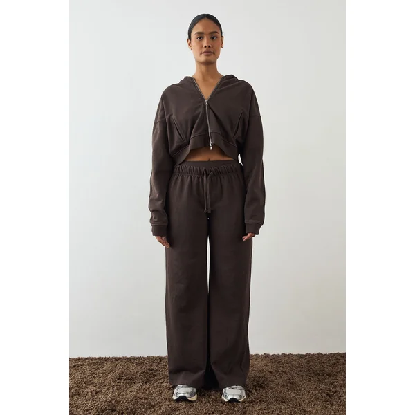Sweat à Casynthétiqueche Zippé Boxy DSGN Studio Premium Poids Lourd Délavé