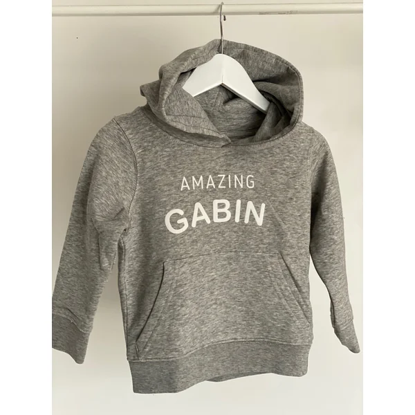 Sweat-shirt enfant gris personnalisé – Tout doux, tout unique