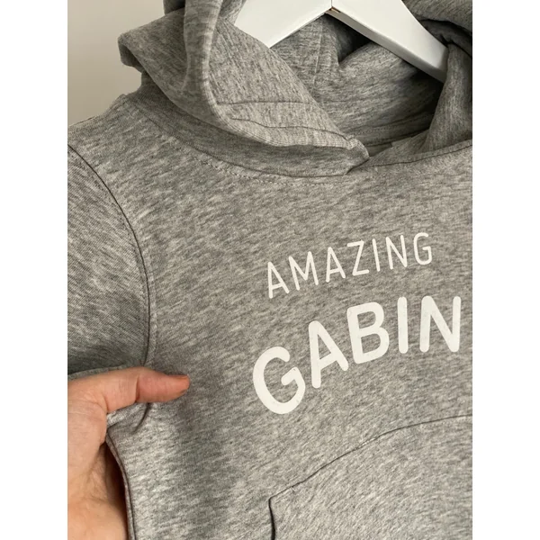 Sweat-shirt enfant gris personnalisé – Tout doux, tout unique