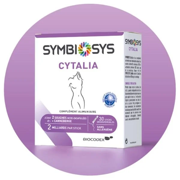 SYMBIOSYS CYTALIA 30 Sticks - 2 Milliards par Stick (2 Souches Micro-encapsulées + Canneberge)