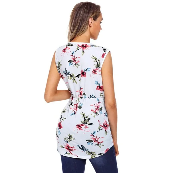 T Shirt Allaitement Fleuri