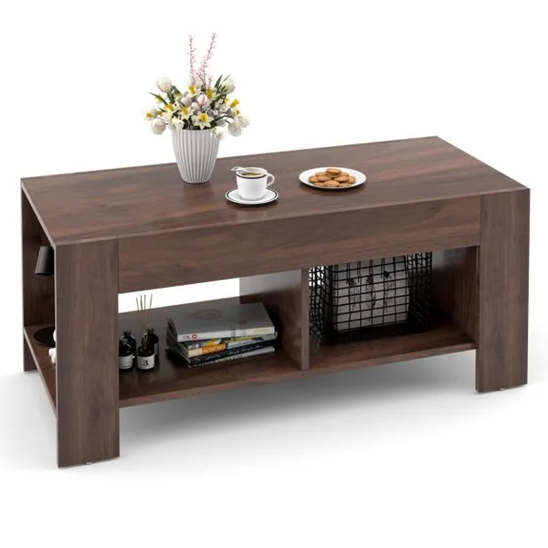 Table Basse Table Vintage en Bois de Salon Rectangulaire 90 x 39 x 42 cm Couleur de Chêne en MDF Café