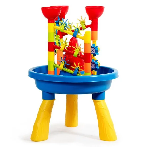 Table d’Activité Sable 30 pcs avec Pelle à Sable Moulin à Vent Cadeau Idéal pour les Enfants plus de 3 ans