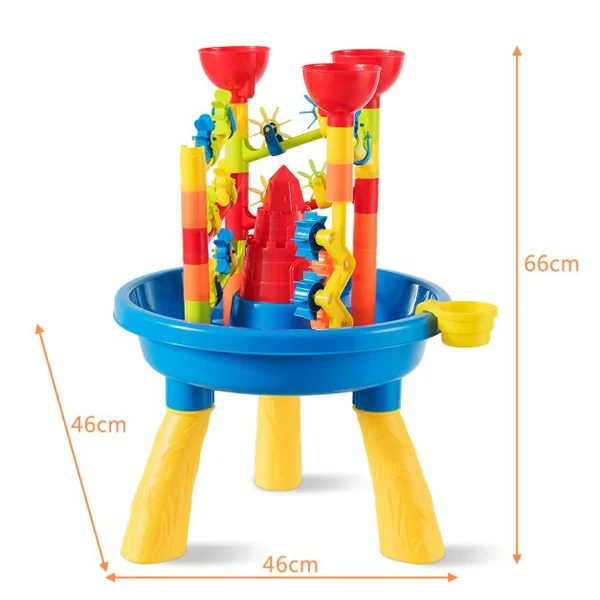 Table d’Activité Sable 30 pcs avec Pelle à Sable Moulin à Vent Cadeau Idéal pour les Enfants plus de 3 ans