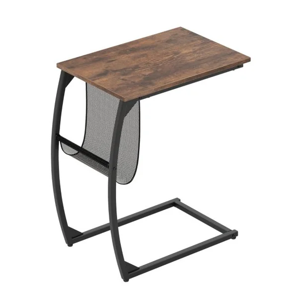 Table d'Appoint Bout de Canapé de Style Industriel Moderne Cadre en Métal 52 x 35 x 63 CM pour Salon Chambre Balcon