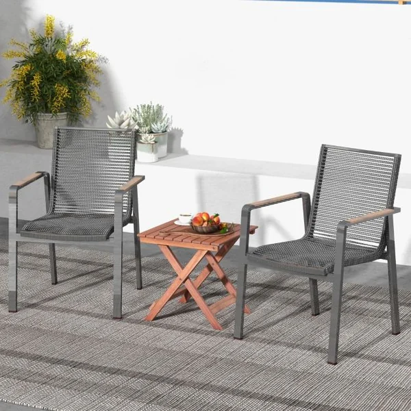 Table D'appoint en Bois Pliante avec Plateau à Lamelles Naturel