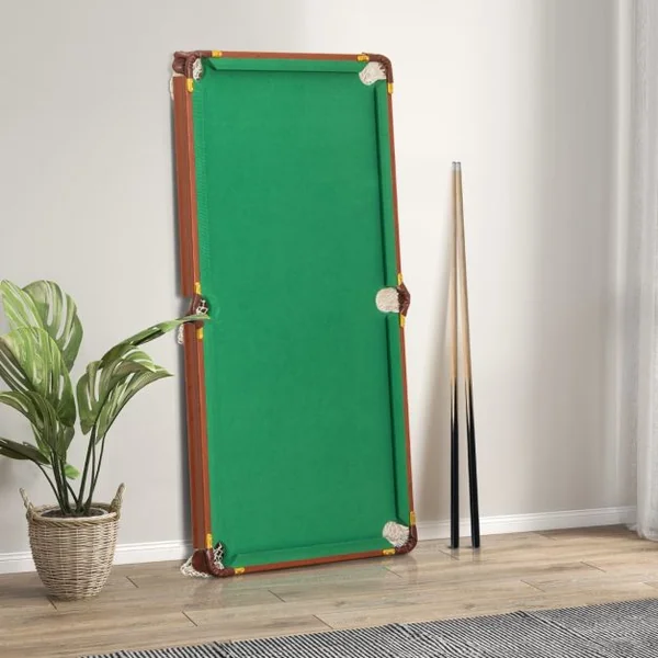 Table de Billard Pliable avec Accessoires(2 Queues 16 Boules Triangle 2 Craies Brosse) Jeu de Billard avec Pieds Réglables 138x67x79,5 CM