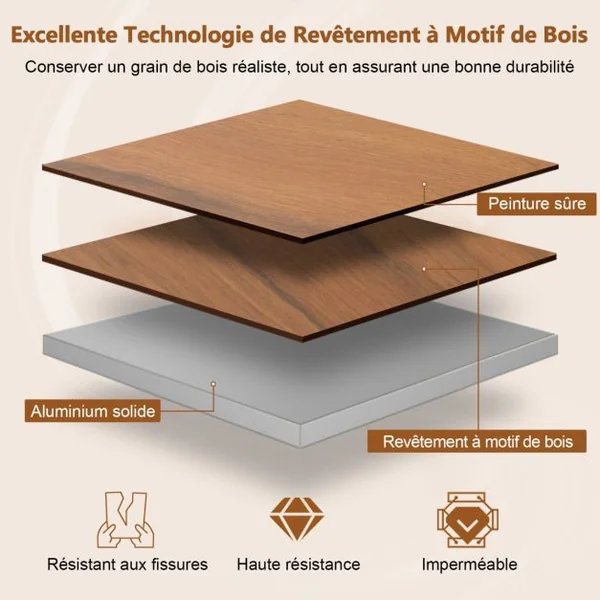 Table de Camping Pliante en Aluminium à Latte Enroulable 89x59x45 CM Table de Pique-Nique Portable avec Sac de Transport