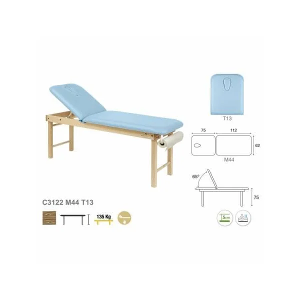 Table d’examen Ecopostural C3122 fixe en bois