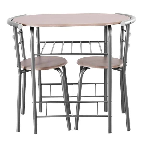 Table et Chaises de Cuisine Table et 2 Chaises Table et Chaises Salle à Manger MDF Gris
