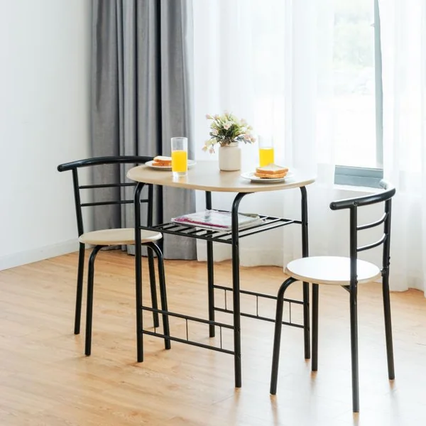 Table et Chaises de Cuisine Table et 2 Chaises Table et Chaises Salle à Manger MDF Naturel