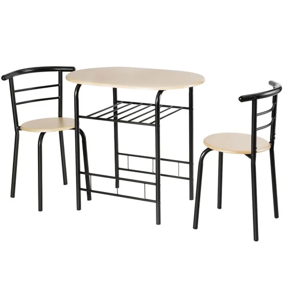 Table et Chaises de Cuisine Table et 2 Chaises Table et Chaises Salle à Manger MDF Naturel